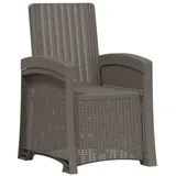 vidaXL Liegesessel Garten Rattan-Optik Hellgrau PP