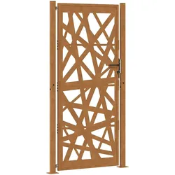 vidaXL Gartentor 105x205 cm Wetterfester Stahl Lichtdesign