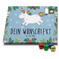 Mr. & Mrs. Panda Adventskalender mit Namen Einhorn Happy Mit Füllung von 'Classic' - Personalisierte Geschenke, Einhörner, Freude, Unicorn, Fröhlich, Witzig, Lebensfreude, Personalisierter