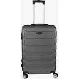 H4L Koffer Trolley Reisekoffer Hartschalenkoffer ABS Anthrazit 44x27x64cm 4 Rollen