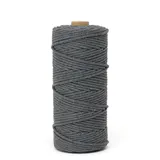 Makramee Garn 3mm, 100m/200m Farbiges Makramee-Seil, Baumwollseil, Makramee-Garn, Bunte Baumwoll-Bastelschnur Zum Aufhängen, Pflanzenaufhänger, Basteln, Stricken (dunkelgrau,200M)