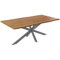 Sam Esstisch Baumkante Holz-Optik Wildeiche 200 x 100 Spider-Gestell