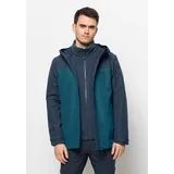 3-in-1-Funktionsjacke JACK WOLFSKIN "TAUBENBERG 3IN1 JKT M" Gr. L (52), blau (blue-coral) Herren Jacken