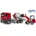Bruder 03767 - LKW mit Abrollcontainer/Schäffer Hoflader mehrfarbig 1:16
