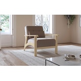 sit&more Sessel »Billund«, Armlehnen aus Buchenholz in natur, verschiedene Bezüge und Farben braun