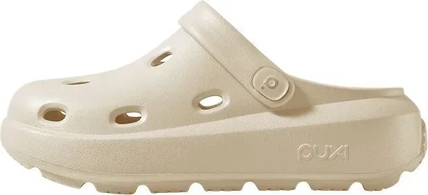 PUXI Käse-Clogs in Elfenbeinweiß, Größe 37-38, Unisex, minimalistische Mode