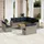 vidaXL Gartensofa-Set 12-tlg. grau Polyrattan