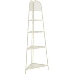 Metall Balkon Eckregal Regal Standregal Ablage Aufbewahrung Eckschrank beige