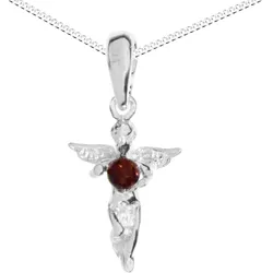 Kette mit Anhänger OSTSEE-SCHMUCK "Ostsee-Schmuck Kette mit Anhänger kleine Elfe" Gr. 42, silber (silberfarben), Halsketten, Damen, 42cm, Silber 925 (Sterlingsilber), L: 42cm