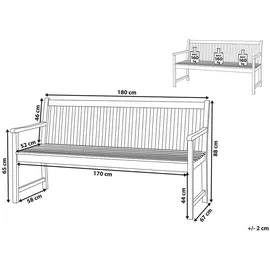 Beliani Vivara 180 x 88 x 67 cm Braun