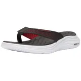 SKECHERS Herren Sayto Vapor Foam Sandale, Black KPU/Red Trim, 45 EU