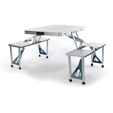 VCM Sitzgruppe Alu Tisch mit 4 Hocker (ZGC34430)