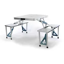 VCM Sitzgruppe Alu Tisch mit 4 Hocker (ZGC34430)