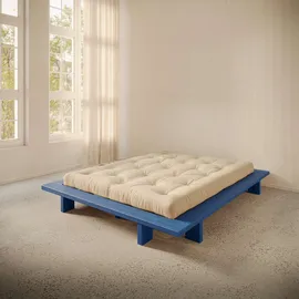 Karup Futonbett KARUP DESIGN "Bettgestell JAPAN BED Futonbett aus FSC-zertifiziertem Massivholz", vivid blau, B:168cm H:20cm L:228cm, Betten, Futonbett, zeitlos, bequem & in mehreren Farben und Größen erhältlich