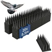 Relaxdays Vogelabwehr Spikes 20er Set Schwarz