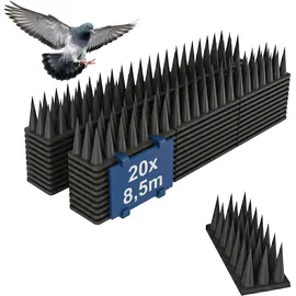 Relaxdays Vogelabwehr Spikes 20er Set Schwarz