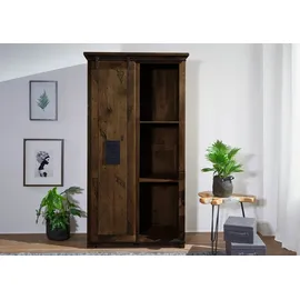 MASSIVMOEBEL24.DE Schwebetürenschrank Mango 100 x 190 x 60 cm Braun