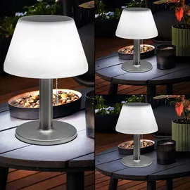 Expo Börse 2er Set LED Solar Tischleuchte, Kunststoff, weiß, Höhe 28 cm