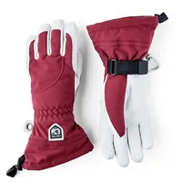 Hestra Heli Ski Female - 5 Finger bordeaux/offwhite (590020)