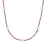 GIORGIO MARTELLO MILANO Collier mit Süßwasser-Perlen und Ziersteinen Gold/Silber