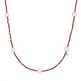 GIORGIO MARTELLO MILANO Collier mit Süßwasser-Perlen und Ziersteinen Gold/Silber