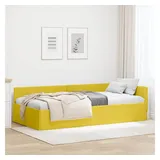 vidaXL Eckbettgestell 100 x 200 cm Gelb