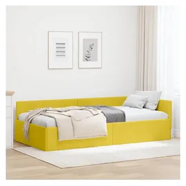 vidaXL Eckbettgestell 100 x 200 cm Gelb