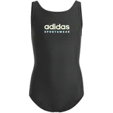 Adidas Sportswear U-back Kids Badeanzug, Black / Green Spark, D 164