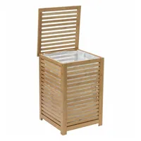 5five simply smart 5five Wäschekorb Bambus, naturfarben – 40 x 40 x 58 cm