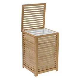 5five simply smart 5five Wäschekorb Bambus, naturfarben – 40 x 40 x 58 cm