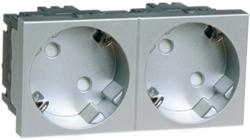 Peha SCHUKO-EB-Steckd.2-fachalu D 6212.70 EMS SI WI