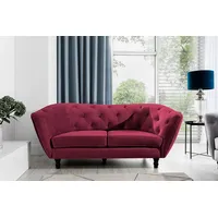 Fun Möbel Sofa Designersofa CHARLOTTE 2-Sitzer in Stoff Matt
