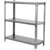 simonclick schraubenloses Metallregal 3 Böden. Farbe VERZINKT/VERZINKT 1000x800x500 mm,