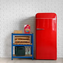 Relaxdays Schwerlastregal, 5 Ebenen, HBT: 180x70x30 cm, 500 kg Tragkraft, Stahl, Lagerregal für Keller & Garage, blau