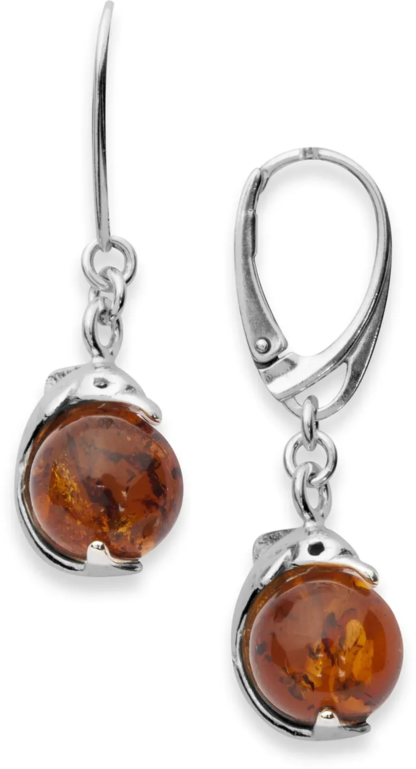 Paar Ohrhänger OSTSEE-SCHMUCK "Ostsee-Schmuck Ohrhänger Delphin Ohrhänger Delphin", weiß, Ohrringe, Damen, 37x11mm, Silber 925 (Sterlingsilber)