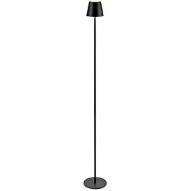just light. LED Akku-Stehleuchte Euria Aluminium/Kunststoff/Metall/Stahl 125 cm x Ø 16 cm 1 Stk. schwarz