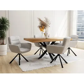 s-style möbel Polsterstuhl Frank Cord grau