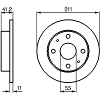 Bosch Bremsscheibe [Hersteller-Nr. 0986479119] für Daihatsu: