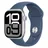 GPS 42 mm Aluminiumgehäuse silber Sportarmband denim
