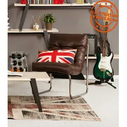 Lounge Stuhl Synthetik Braun  Modularer Sessel mit Verbindungsclips  Loungesessel für Wohnzimmer  Modernes Design  Kadima Design