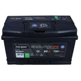 Starterbatterie 12V 80Ah 730, 740A MAXGEAR REVOLUTION LB4 Batterie