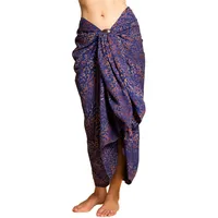 PANASIAM Sarong B027 Golden flower, L - 190x116cm