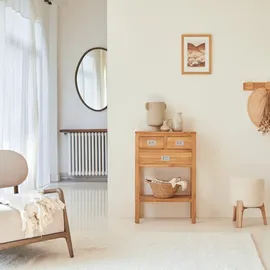 Tikamoon Konsole Kommode massivholz Highboard Teak Natur unbehandelt massiv NEU
