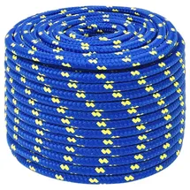 vidaXL Leinen Bootsseil 12 mm 100 m Polypropylen Blau