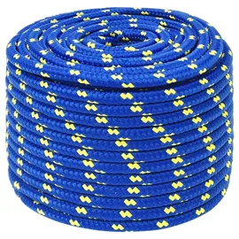 vidaXL Leinen Bootsseil 12 mm 100 m Polypropylen Blau
