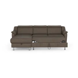 sit&more Ecksofa SIT & MORE "Freetown L-Form", grau (taupe), B:257cm H:84cm T:166cm, Sofas, Ecksofa, inklusive Kopfteilverstellung und komfortablem Federkern