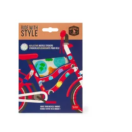 Legami Ride with Style Fahrraddekoration reflektierende Aufkleber Space