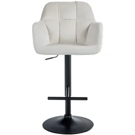 deluke Barhocker TUBEL 57 x 59 x 97 cm Creme/Schwarz