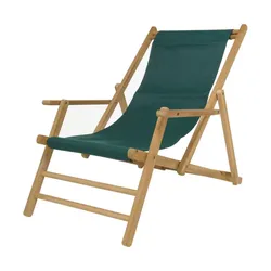 Jan Kurtz Maxx Deckchair Liegestuhl dunkelgrün | Bezug Polyacryl