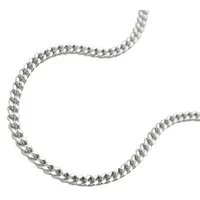 unbespielt Silberkette Halskette 1,4 mm Panzerkette 925 Silber 50 cm inkl. Schmuckbox, Silberschmuck für Damen und Herren silberfarben